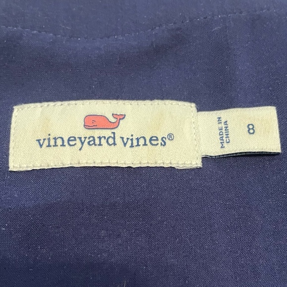 Vineyard Vines Painted Shells Silk Blend Pullover Wrap Knee Length Dress Size 8 - Picture 4 of 7